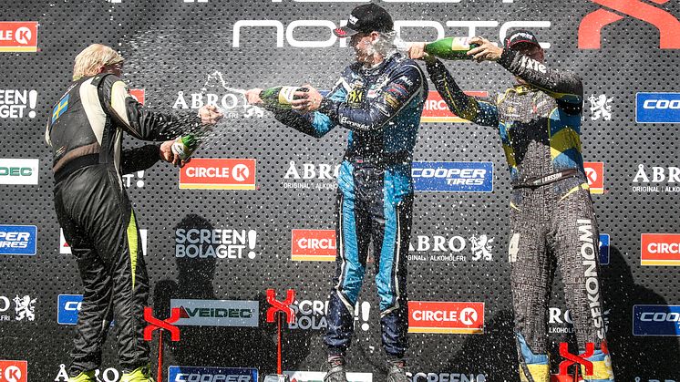 Dubbla segrar för JC Raceteknik i RallyX Nordic på Solvalla