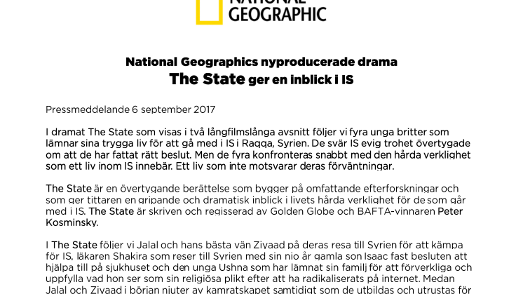 National Geographics nyproducerade drama The State ger en inblick i IS