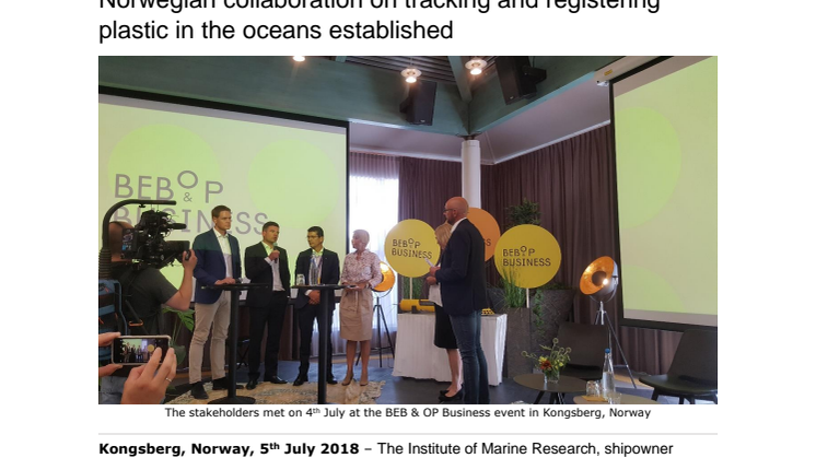 Norwegian collaboration on tracking and registering plastic in the oceans established
