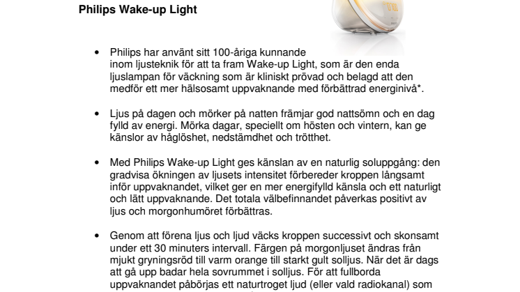 FAKTABLAD Philips Wake-Up Light