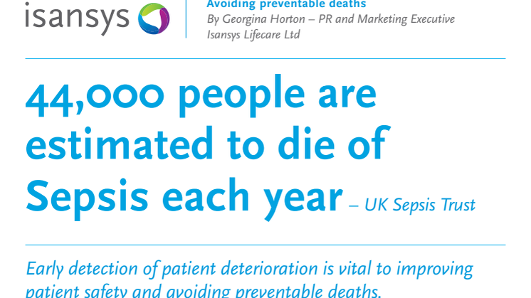 44,000 people are estimated to die of Sepsis each year