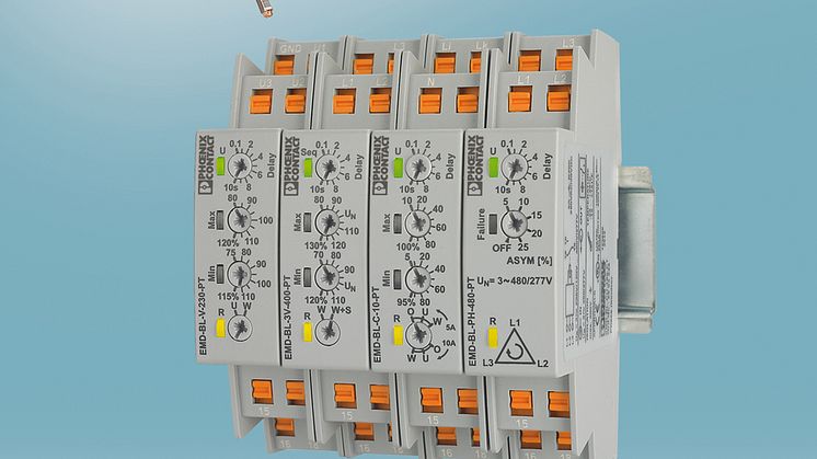 Compact monitoring relays for quick wiring