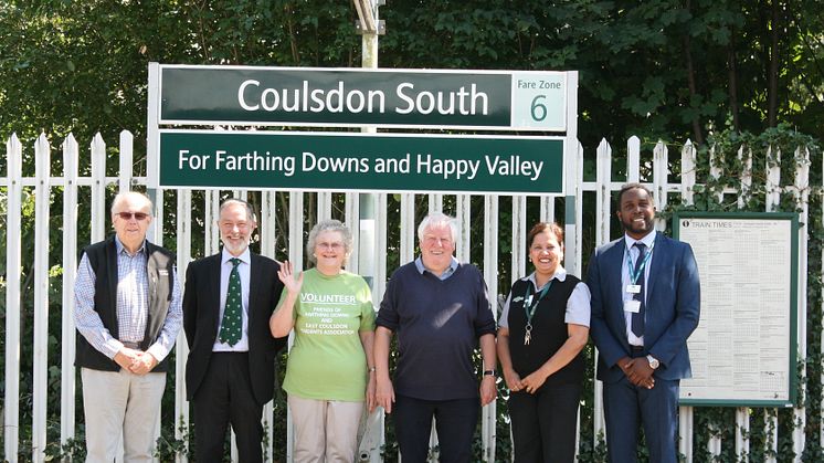 New Coulsdon South station signs promote Farthing Downs and Happy Valley - more pictures available to download below
