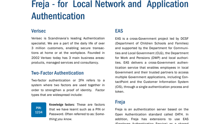 Freja fact sheet (Government)