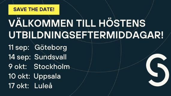 Save the date - nya datum i höst