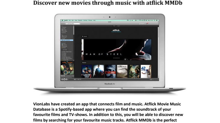 Discover new movies through music with atflick MMDb
