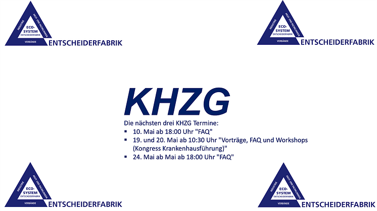 KHZG FAQ-Sessions, Vorträge und Workhops  