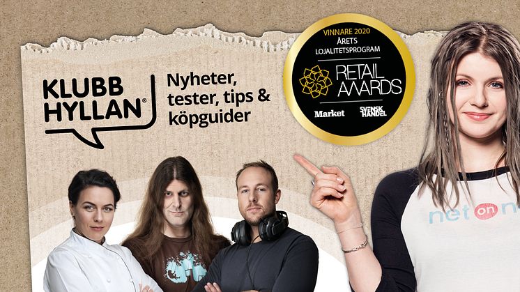 NetOnNets Klubbhyllan hyllad som Årets lojalitetsprogram i Retail Awards 