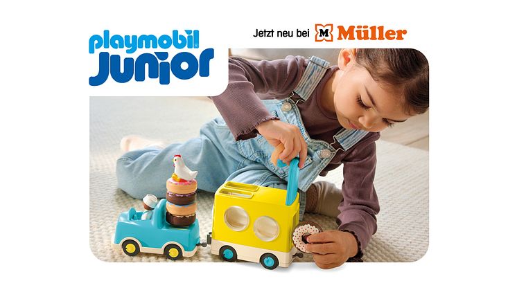 PLAYMOBIL und Müller präsentieren exklusiv die nachhaltige Kleinkindlinie PLAYMOBIL Junior