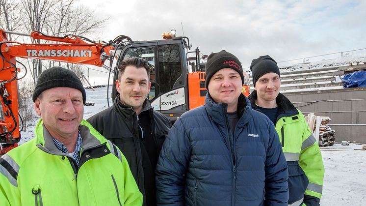 Efterfrågan på miljöriktiga entreprenadmaskiner är stark just nu. Det vet man hos Delvator, som nyligen fick en order på tio nya hjulgrävare från Uppsala-företaget Transschakt AB. Foto: Mats Thorner