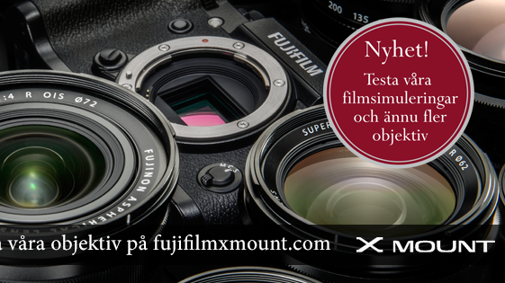 Testa våra objektiv på fujifilmxmount.com