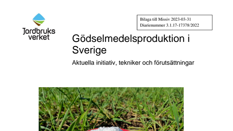 Gödselmedelsproduktion i Sverige 2023-03-31