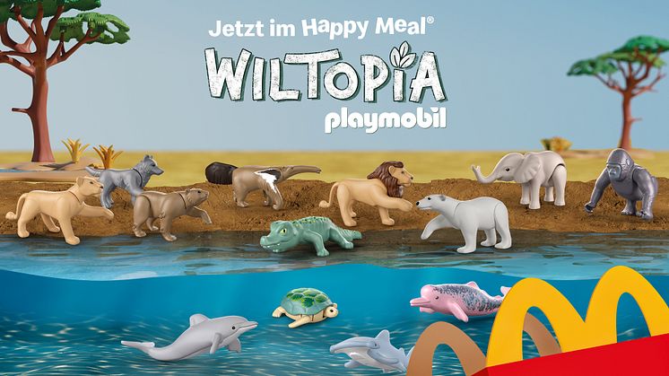 Die WILTOPIA Reihe im Happy Meal® umfasst insgesamt 14 Tierfiguren.