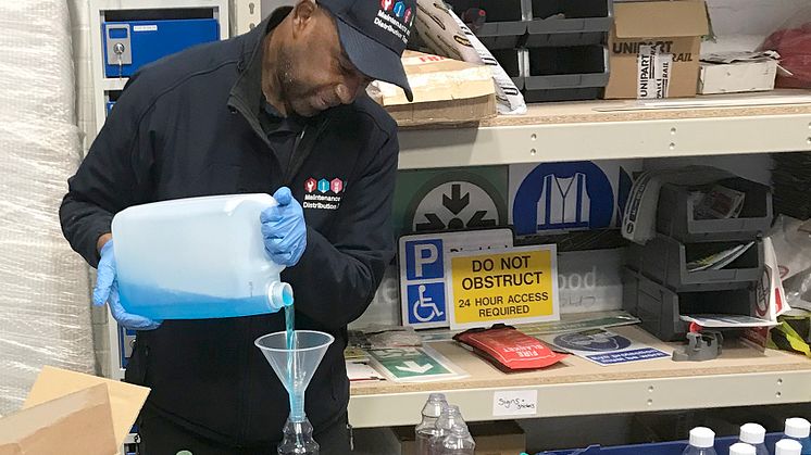 Horsham maintenance depot has beenturned into a bottling plant for hand sanitiser