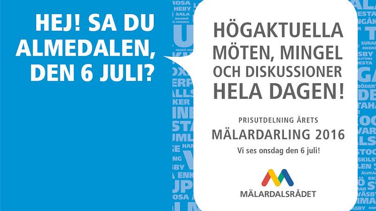 Mälardalsrådet i Almedalen den 6 juli 