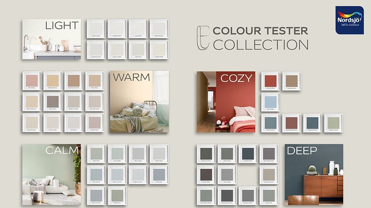 Innovative Nordsjö Colour Tester - nu med 10 nye stilsikre farver i kollektionen