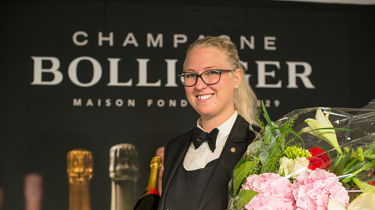 Förra årets vinnare, Emma Ziemann, sommelier på Upper House Dining i Göteborg