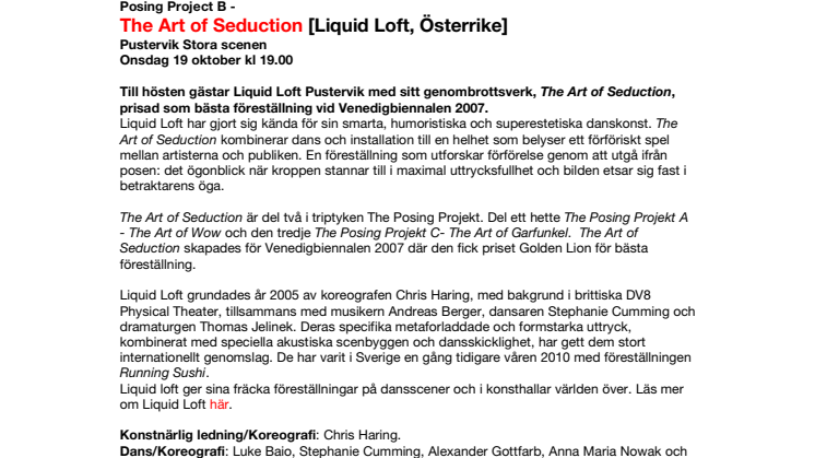 The Art of Seduction [Liquid Loft, Österrike]