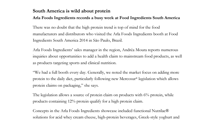 South America is wild about protein