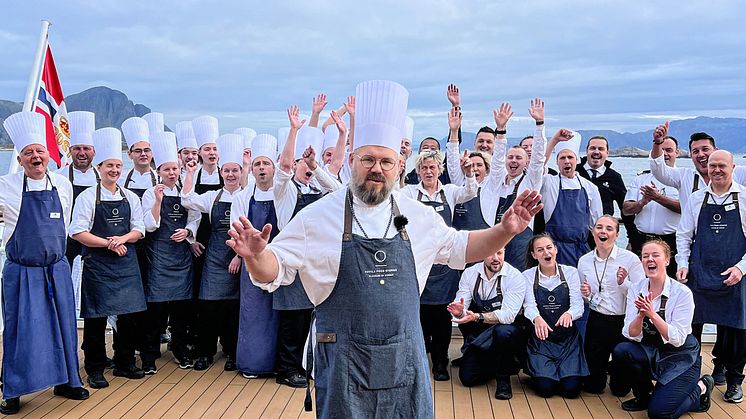 Havila kystruten er av de tre nominerte til Årets storkjøkken. Foto: Matprisen/Heia Folk