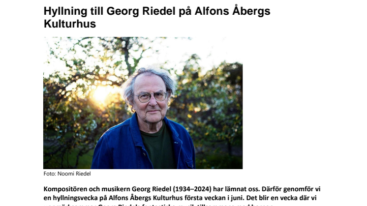 Pressmeddelande Hyllning till Georg Riedel på Alfons Åbergs Kulturhus.pdf