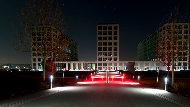 Earth Hour in den Wuppertaler Hauptverwaltungen der Barmenia (Notbeleuchtung muss eingeschaltet bleiben)