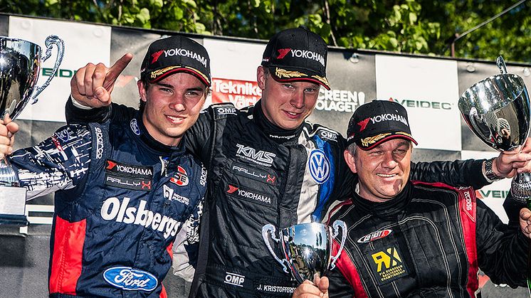 Johan Kristoffersson vann RallyX på Westombanan i Arvika