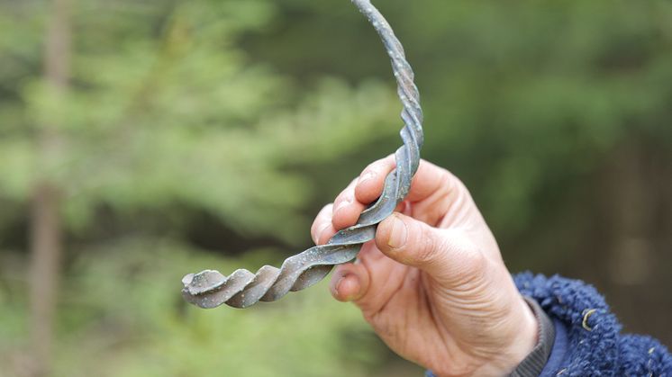 Wendelring, ett av praktföremålen från det stora depåfyndet från yngre bronsålder i Alingsås.  Foto: Mikael Agaton