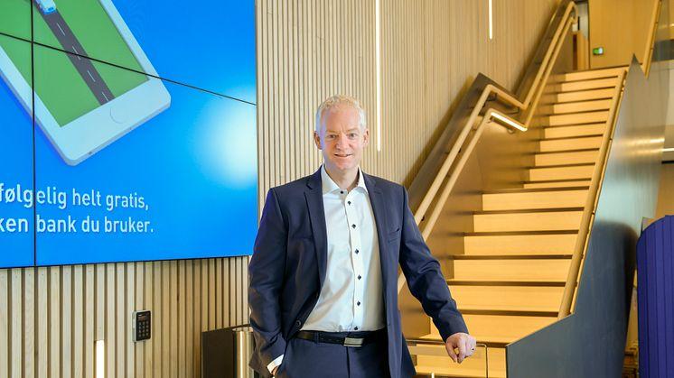 Administrerende direktør Arild Bjørn Hansen gleder seg til å kunne ønske kundene velkommen i bankens nye lokaler  på Høyda. 