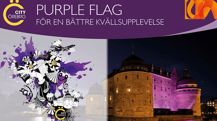 Örebro blir Purple Flag-certifierad. Fotomontage: City Örebro.