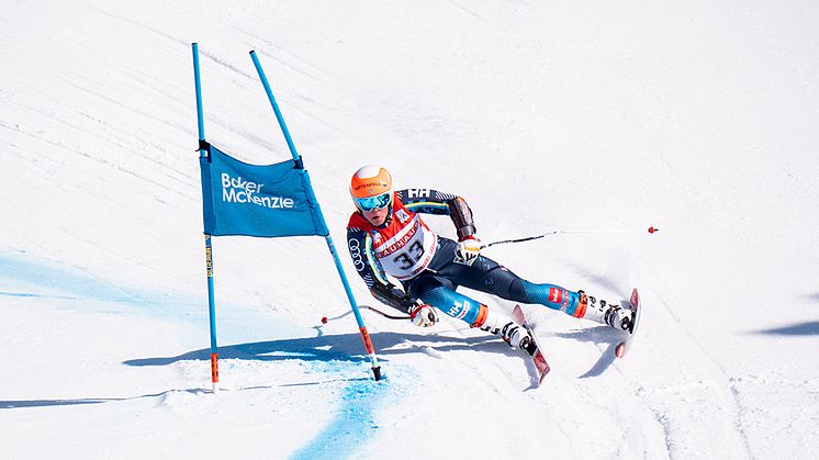 Gustaf Lindqvist siktar mot pallen, och kommande junior-VM i Kanada. Men först: Svenska Spel Alpine Elite Tour i Sundsvall. Foto: Ski Team Sweden Alpine