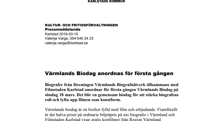 ​Värmlands Biodag anordnas för första gången