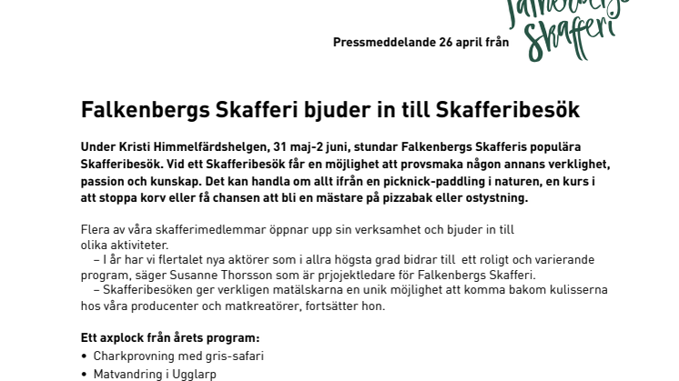 Falkenbergs Skafferi bjuder in till Skafferibesök