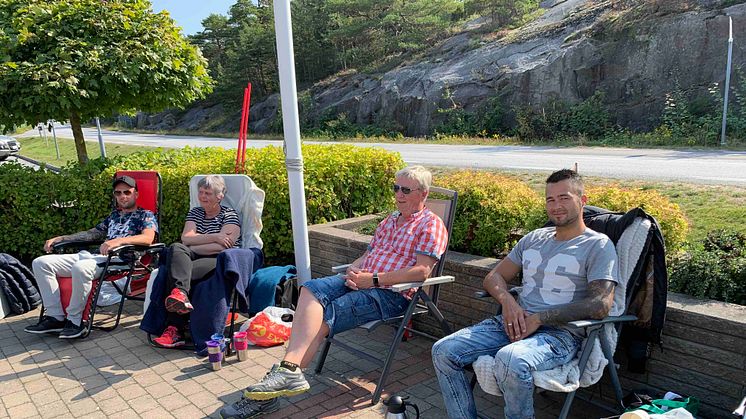 Bildtext: Köande campingentusiaster, Foto: Daftö Resort