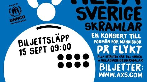 Hela Sverige skramlar – Sveriges artistelit intar Ericsson Globe för unik konsert till förmån för människor på flykt