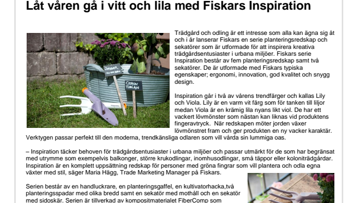 Låt våren gå i vitt och lila med Fiskars Inspiration