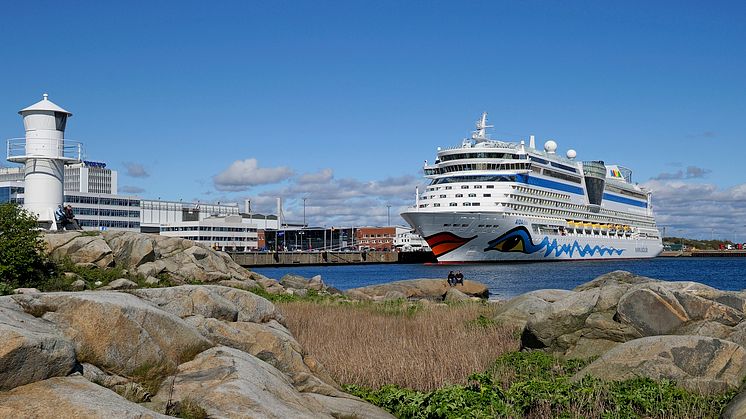 AIDA-fartygen är några av de mest frekventa kryssningsfartygen i Göteborgs Hamn. Har AIDAluna i Arendal vid ett tidigare tillfälle. Bild: Göteborgs Hamn AB.