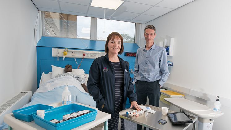 Jane Greaves and Norman Franklin in one of the OSCE test bays