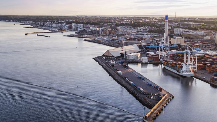 Drönarbild Helsingborgs Hamn