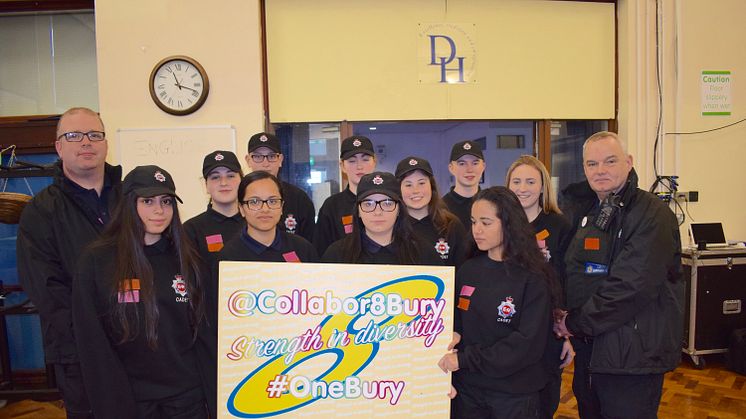 The successful Bury Police Cadets and their Collabor8 project.