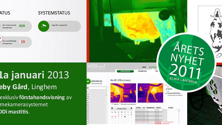 Mjölkbönder kan årligen spara mångmiljardbelopp med unikt värmekamerasystem som detekterar juverinflammation