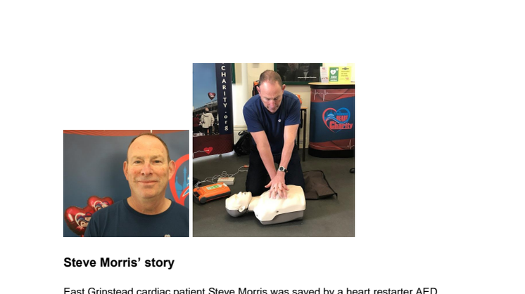 Steve Morris' story about how his life was saved by an AED heart restarter