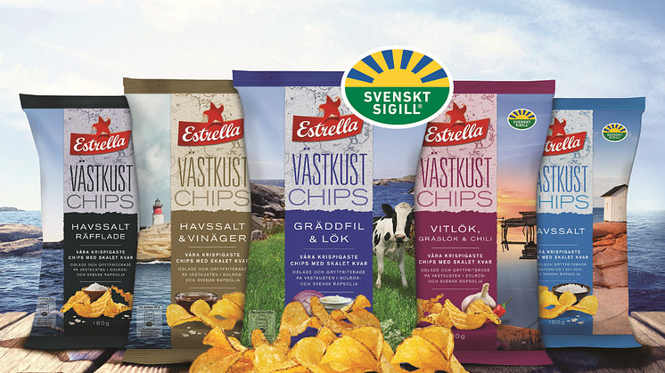 Estrella Västkustchips certifieras med Svenskt Sigill