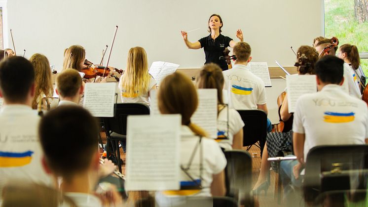 Das Jugendsinfonieorchester der Ukraine bei einem Auftritt