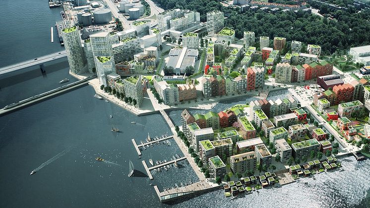 Visionsbild över Kolkajen från Stockholms Stads hemsida. 