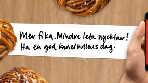 Mer fika och bullar. Mindre leta nycklar.