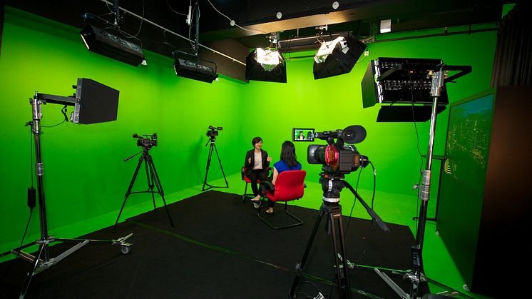 Green screen TV studio