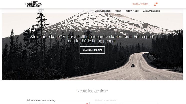 Ny webside Hurtigruta Carglass® 