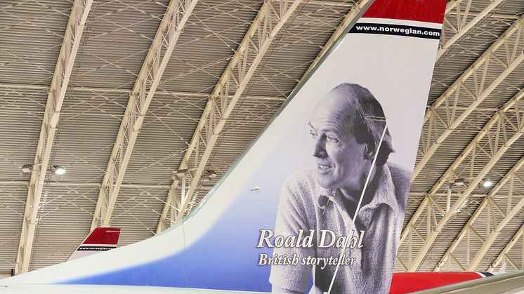 Roald Dahl becomes Norwegian's first ever British tail fin hero