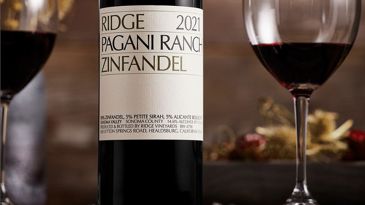 Ny Zinfandel i toppklass från Ridge: Sverigepremiär för Pagani Ranch